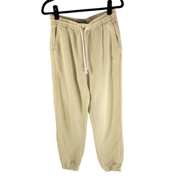 Everlane The Track Jogger Pants Pull On Sweatpants Pockets Wheat Yellow S - Picture 3 of 8